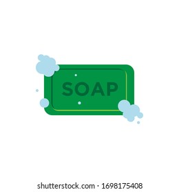 Antiseptic Soap Bar Flat Icon Vector Illustration
