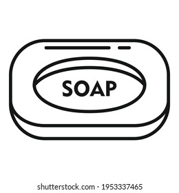 Antiseptic soap icon. Outline Antiseptic soap vector icon for web design isolated on white background