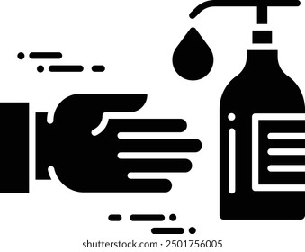 Antiseptic solid glyph vector illustration