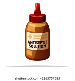 Antiseptic solution bottle vector isolated illustration