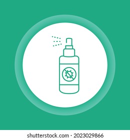 Antiseptic spray color button icon. Hygiene product. Pictogram for web page, mobile app, promo. UI UX GUI design element. 