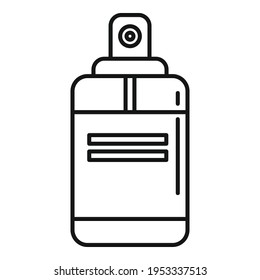 Icono de spray antiséptico. Esquema Icono vectorial de spray antiséptico para diseño web aislado en fondo blanco