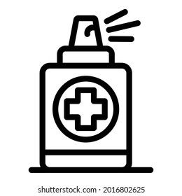 Antiseptic spray icon. Outline antiseptic spray vector icon for web design isolated on white background