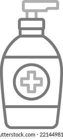 Icono vectorial antiséptico. Se puede usar para imprimir, móviles y aplicaciones web.