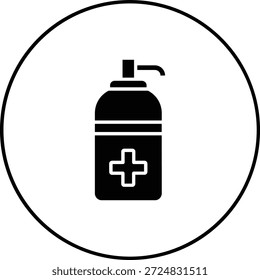 Antiseptisches Vektorsymbol. Kann für Druck-, Mobil- und Web-Anwendungen verwendet werden.