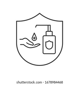 antiseptic vector icon. Hygiene virus protection. 