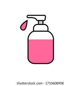 Antiseptic vector icon. Hygiene Virus hand care. Washing hands, anti bacterial soap.