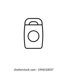 Antiseptic vector icon Hygiene Virus hand care. White shape silhouette sign. Washing hands, anti bacterial soap, use sanitary antiseptic. Flat design illustration. Dispensers liquid soap icon