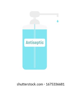 Symbol für antiseptische Vektorillustration. Vektorillustration Symbol einzeln auf weißem Hintergrund Antiseptikum.
