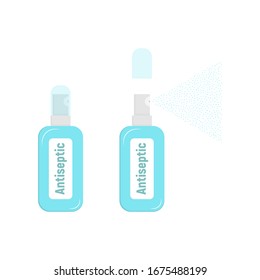 Antiseptic vector icon. Vector icon isolated on white background antiseptic .