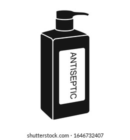 Icono vector antiséptico.Icono vector negro aislado en antiséptico de fondo blanco.