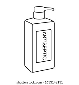 Antiseptic vector icon.Outline,line vector icon isolated on white background antiseptic .