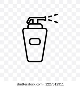 Antiseptic vector linear icon isolated on transparent background, Antiseptic transparency concept can be used for web and mobile