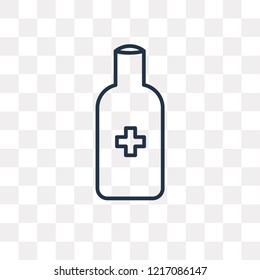 Antiseptic vector outline icon isolated on transparent background, high quality linear Antiseptic transparency concept can be used web and mobile