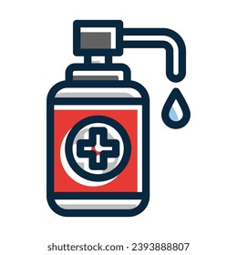 Antiseptic Vector Thick Line Filled Dark Colors Icons For Personal And Commercial Use.
