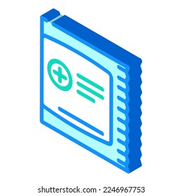 antiseptic wipe first aid isometric icon vector. antiseptic wipe first aid sign. isolated symbol illustration