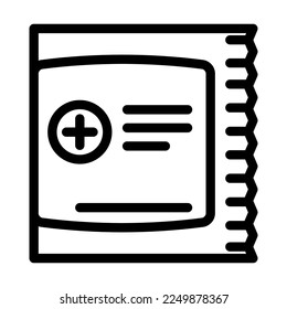 antiseptic wipe first aid line icon vector. antiseptic wipe first aid sign. isolated contour symbol black illustration