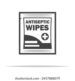 Antiseptic wipes icon transparent vector isolated
