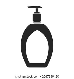 Antiseptische Kalmare Seife Vektorsymbol.Schwarze Vektorsymbol einzeln auf weißem Hintergrund antiseptische flüssige Seife.