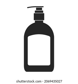 Antiseptische Kalmare Seife Vektorsymbol.Schwarze Vektorsymbol einzeln auf weißem Hintergrund antiseptische flüssige Seife.