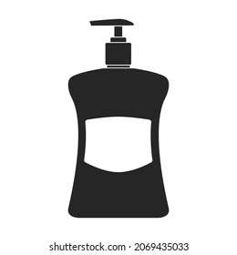 Icono vectorial de jabón iquido antiséptico.Icono vector negro aislado en jabón líquido antiséptico de fondo blanco.