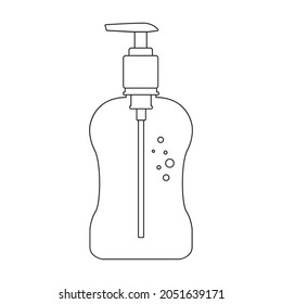 Antisepticl iquid soap vector icon.Outline vector icon isolated on white background antiseptic liquid soap.