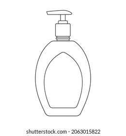 Antisepticl iquid soap vector icon.Outline vector icon isolated on white background antiseptic liquid soap.