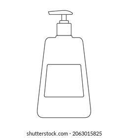 Antisepticl iquid soap vector icon.Outline vector icon isolated on white background antiseptic liquid soap.