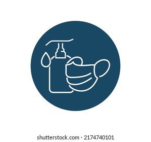 Antiseptics gauze bandage. Medicine and health. Flat style.