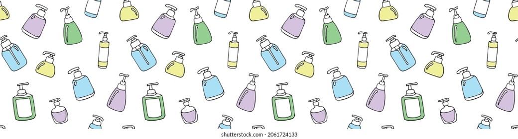antiseptics seamless pattern.Antiseptic spray pattern for wrapping paper.