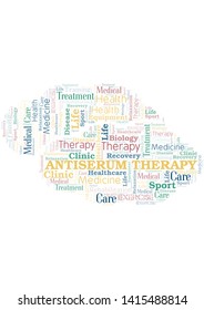 Antiserum Therapy word cloud. Wordcloud made with text only.