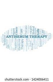 Antiserum Therapy word cloud. Wordcloud made with text only.