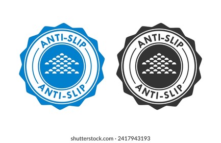 Anti-slip design badge template illustration