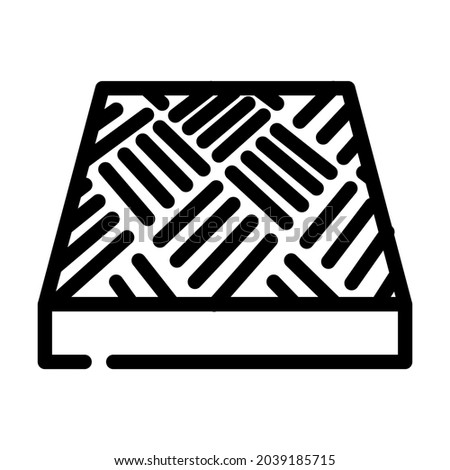 anti-slip flooring line icon vector. anti-slip flooring sign. isolated contour symbol black illustration