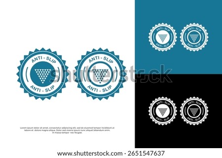 Anti-slip icons with textured triangle for enhanced grip and safety on various surfaces.