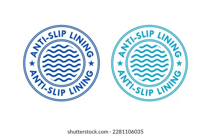 Anti-slip lining design logo template illustration