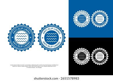 Anti-slip lining icons with wavy texture, for enhanced grip and safety in products.