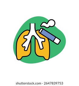 Anti-Smoking Campaign Icon vector stock illustration