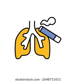 Anti-Smoking Campaign Icon vector stock illustration
