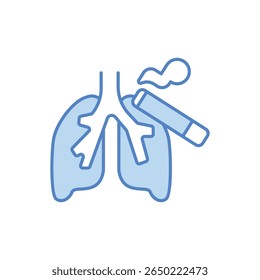 Anti-Smoking Campaign Icon vector stock illustration