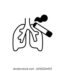 Anti-Smoking Campaign Icon vector stock illustration
