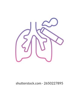Anti-Smoking Campaign Icon vector stock illustration