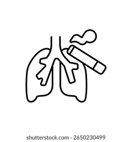 Anti-Smoking Campaign Icon vector stock illustration