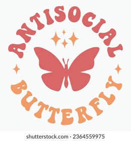 Antisocial Butterfly retro t shirt