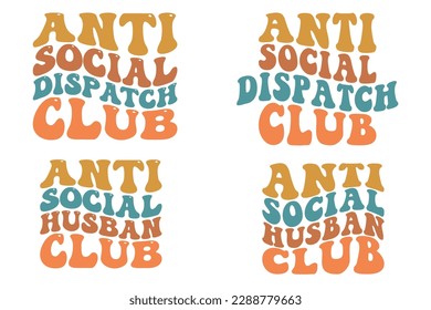  Anti-social dispatch club retro WAV Shirt designs