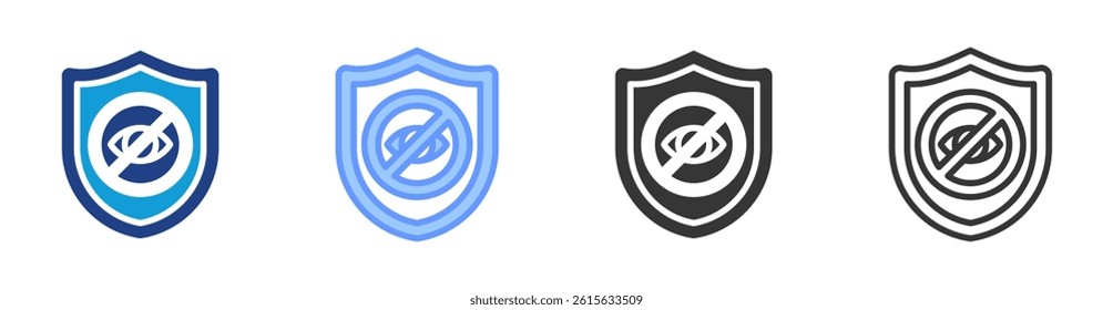 Antispyware icon set multiple style collection
