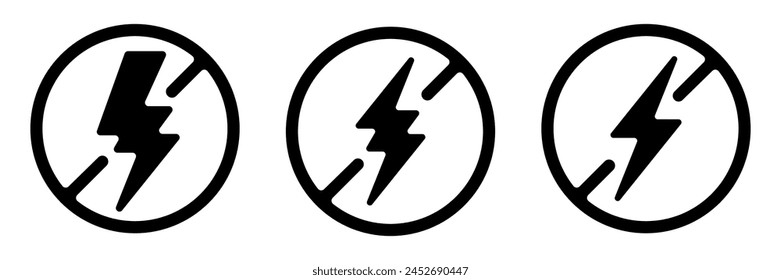 Antistatische Energie und Power Flash mit Bolzen Vektorgrafik Icon Design