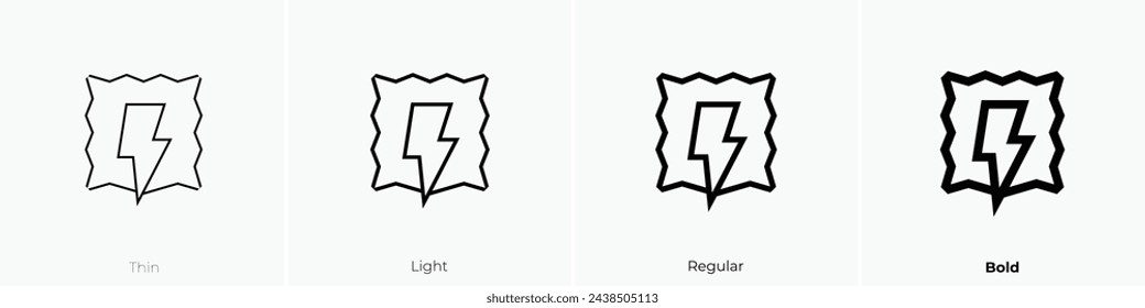 antistatic fabric icon. Thin, Light Regular And Bold style design isolated on white background