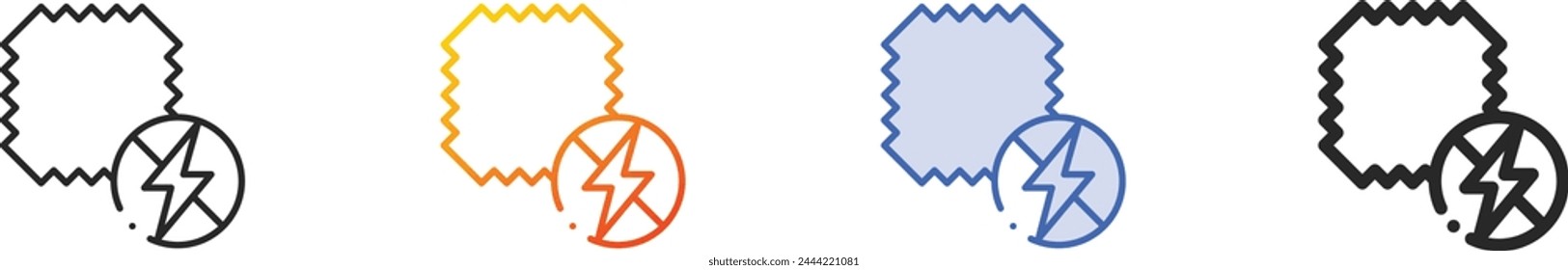 antistatic fabric icon.Thin Linear, Gradient, Blue Stroke and bold Style Design Isolated On White Background