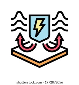 antistatic fabrics properties color icon vector. antistatic fabrics properties sign. isolated symbol illustration